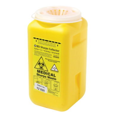 BD Sharps Collector, 1.4L Yellow (300491)