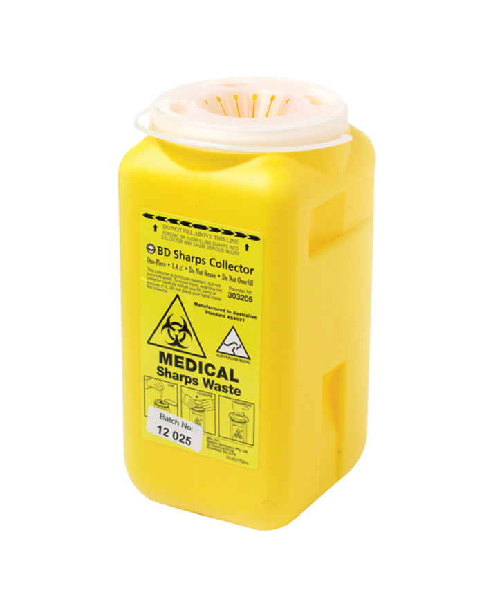BD Sharps Collector, 1.4L Yellow (300491) Berovan