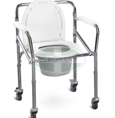 MS Commode Chair Steel With Wheels FS696