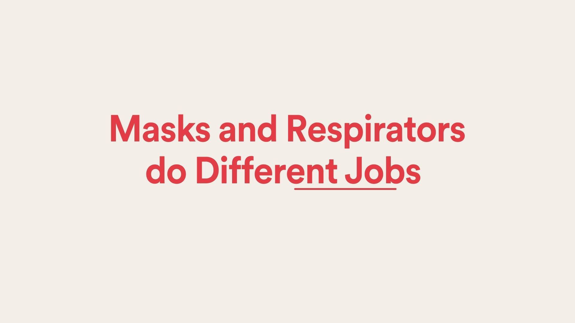 3M Worker Health & Safety Mask vs. Respirator