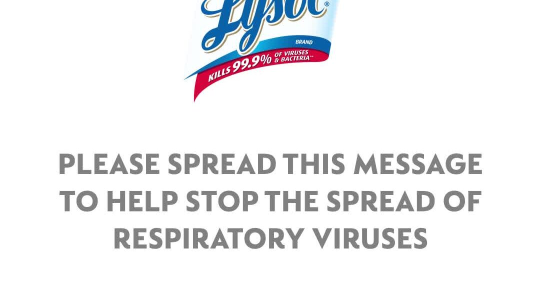 A public service message by Lysol