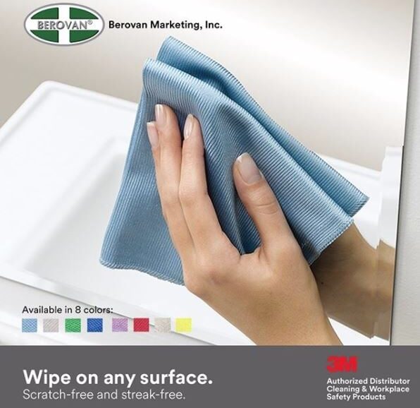 Wipe on any surface the 3M™ Microfiber Wipes, lifting and scooping dirt particle…